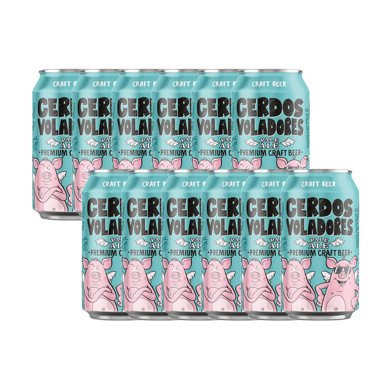 Pack 12 Cervezas Cerdos Voladores Gluten Free - Pale Ale 330cc