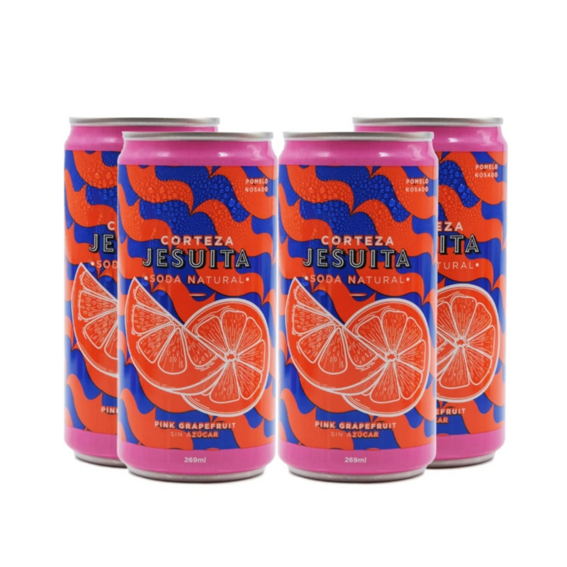 Soda Natural Pink Grapefruit Corteza Jesuita x4