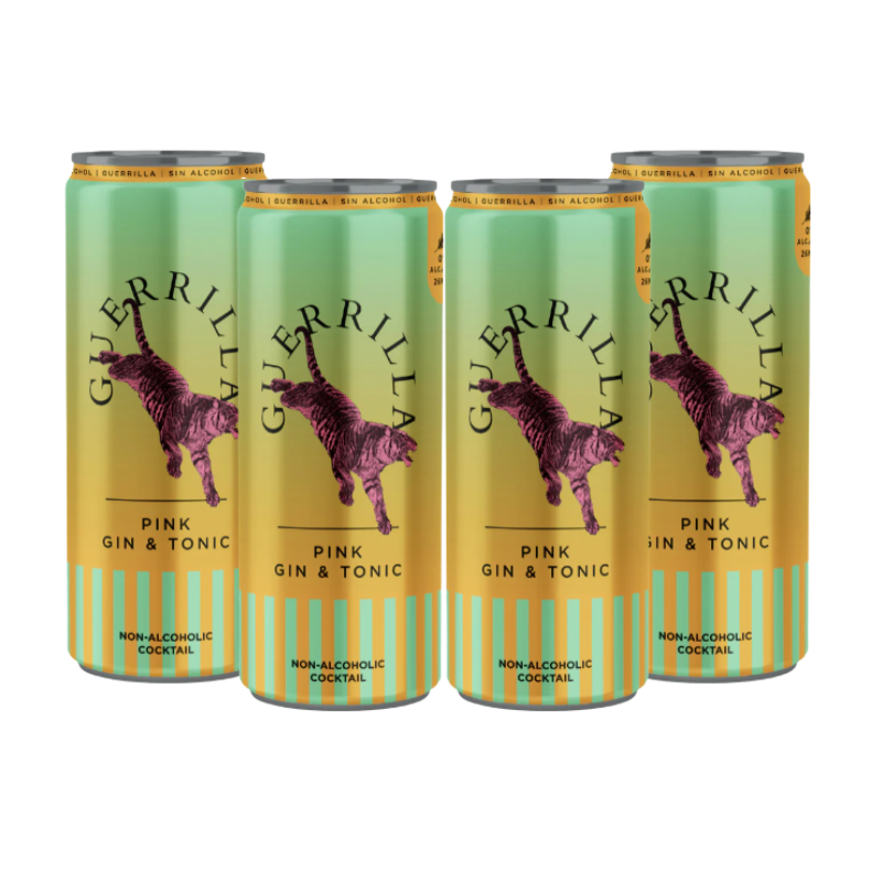 Pink Gin&Tonic - Coctel Sin Alcohol x4