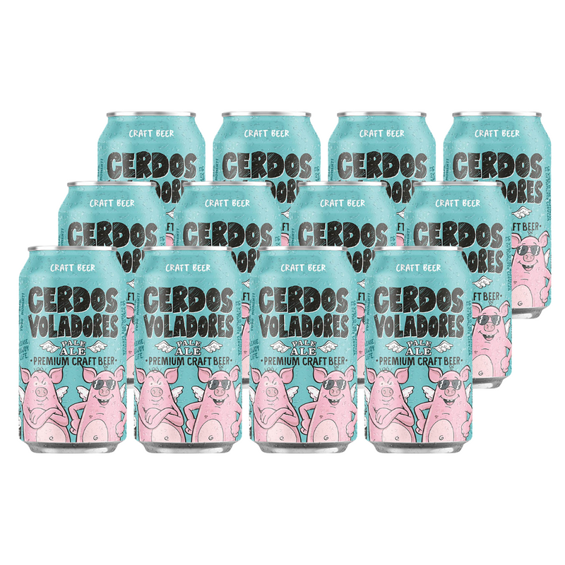 Pack 12 Cervezas Cerdos Voladores Gluten Free - Pale Ale 330cc