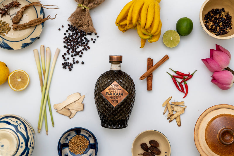 Gin Saigon Baigur entre ingredientes