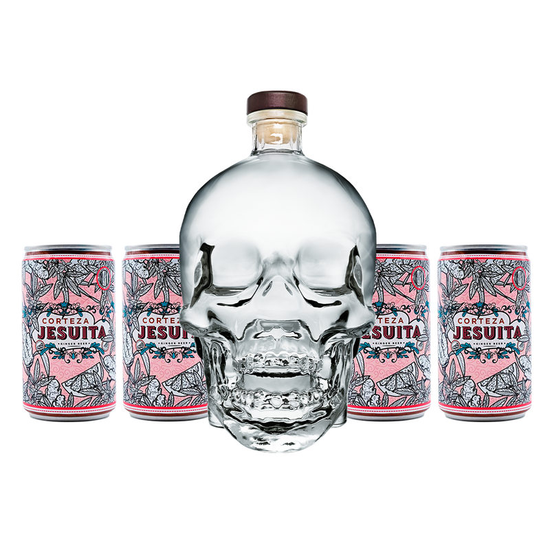 Crystal Head Vodka 750ml. + 4 Mixers Corteza Jesuita