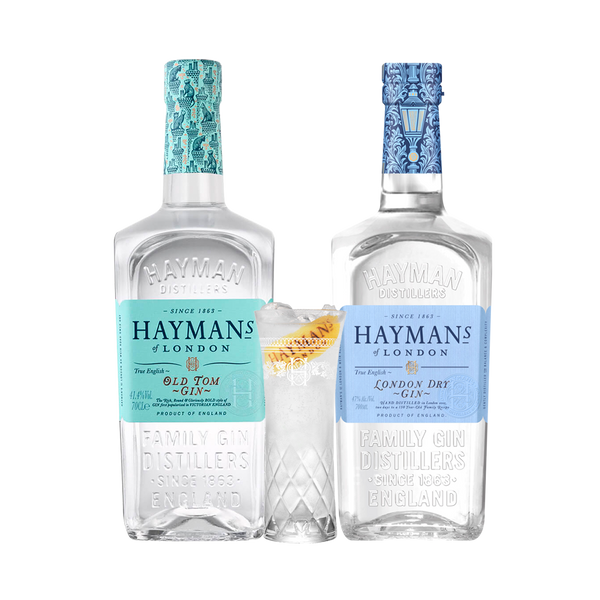 Hayman's Gin London Dry & Hayman's Old Tom + Vaso de Regalo