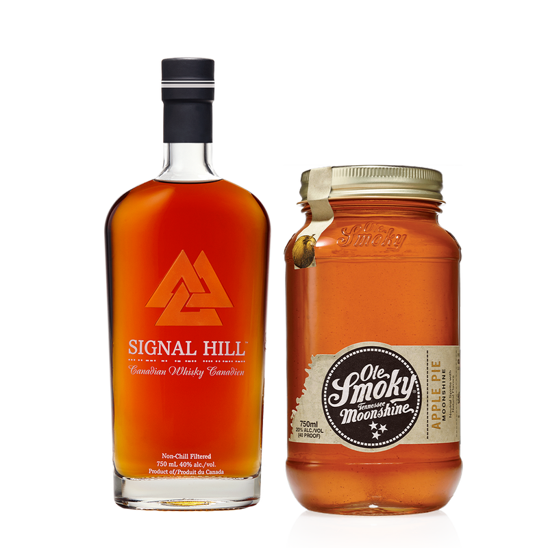 Botella de Signal Hill y Frasco de Ole Smoky Charred