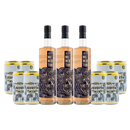 Botellas y latas de licor jesuita. 